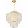 Crystorama Lighting Gabrielle 4 - Light Chandelier in  Antique Gold - 4 of 4