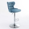 Modern rotating bar stool, PU leather cushioned bar stool, adjustable back height of 25-33 inches, suitable for home bar kitchen island - 3 of 4