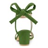 Allegra K Women's Back to College Open Toe Ankle Tie Back Block Heels Sandals - 3 of 4