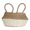 White Rope & Seagrass Belly Basket - Foreside Home & Garden - 2 of 4