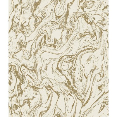 RoomMates Marble Peel & Stick Wallpaper Gold
