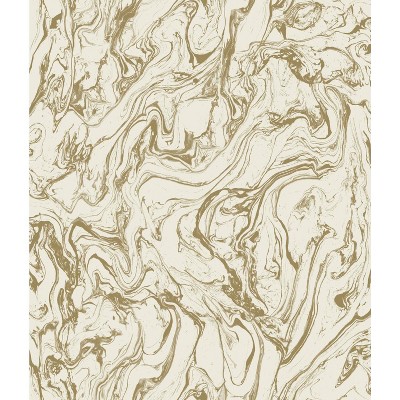 RoomMates Marble Peel & Stick Wallpaper Gold