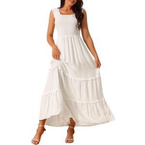 Seta T Women's Sleeveless Summer Scoop Neck Pockets Casual Maxi Dress - 1 of 4