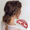 Unique Bargains Christmas Hair Clips Elk Snowflake for Christmas 3.35"x1.77"x1.42" Red White 1 Pc - 2 of 4