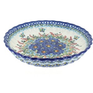 Blue Rose Polish Pottery 100 Vena Pie Plate - 1 of 1