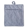 Design Imports  Chambray Potholder Set 2 Piece Blue 8X9" - 4 of 4