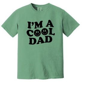 Simply Sage Market Men's Best Cool Dad Smiley Face Short Sleeve Garment Dyed Tee - 1 of 2