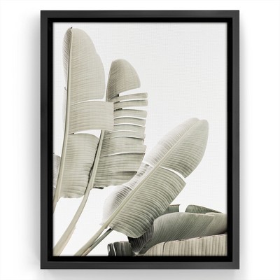 Americanflat - 8x12 Floating Canvas Black - Banana Leaves 1 By Sisi And ...
