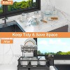 LunaLulinlk 2-tier dish drying rack with draining board for kitchen countertops - 3 of 4