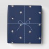 90' Christmas Fabric Ribbon Blue/White Striped Twine - Wondershop™ - 2 of 3