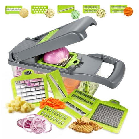  PrepNaturals Vegetable Chopper with Container, Veggie Chopper - Chopper  Vegetable Cutter, Food Chopper & Onion Chopper - Onion Chopper Dicers,  Choppers, Mandoline Slicer for Kitchen (9-in-1 Green): Home & Kitchen