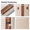 Syemin Luggage 3 Piece Hardside Luggage Set with Spinner Wheels, TSA Locks, Lightweight ABS Suitcases (20"/24"/28"),Brown, 21.46"*12.01"*30.51" - 3 of 4
