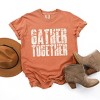 Gather Together Block Distressed - Women's Garment Dyed Graphic T-Shirt - 2 of 4