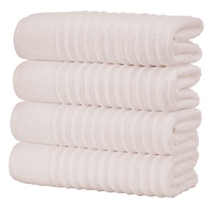Luxury Cotton Ribbed Texture Towel Set - Great Bay Home. - 1 of 4