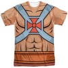 Men's Masters Of The Universe He Man Costumes (Front Back Print) Short Sleeve Costume T-Shirt - 2 of 4