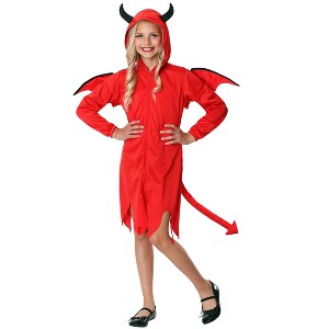HalloweenCostumes.com Cute Devil Costume for Girls - 1 of 3