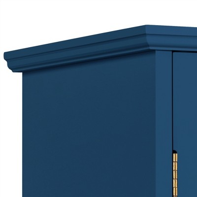 Navy Blue Adjustable Over-the-Toilet Storage Cabinet