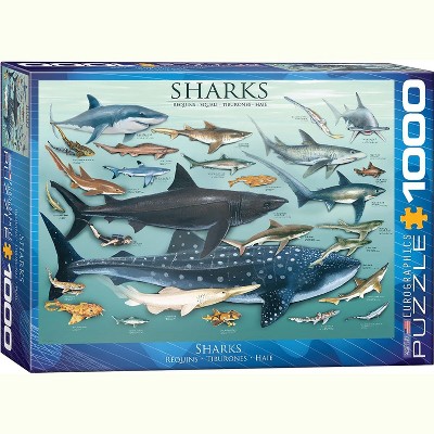 Eurographics Inc. Sharks 1000 Piece Jigsaw Puzzle