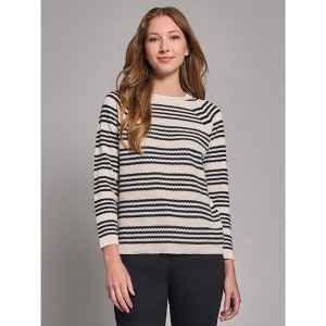 Jones New York Stripe Crew Neck Raglan Sweater - 1 of 3