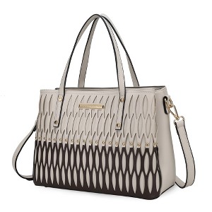MKF Collection Quinn Triple Compartment Color Block Tote Bag by Mia K - 1 of 4