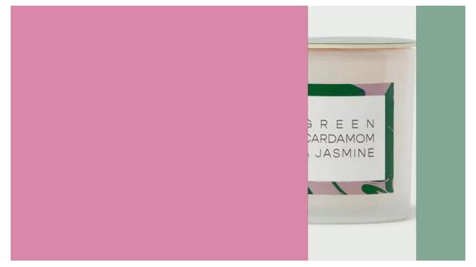 Milky Glass Jar Candle Green Cardamom &#38; Jasmine - Opalhouse&#8482;, 2 of 5, play video