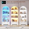Fredees Display Cabinet with Glass Doors, 72" Tall Arched Curio Cabinet with Human Sensor Lights for Collectibles, Living Room, and Office - 3 of 4
