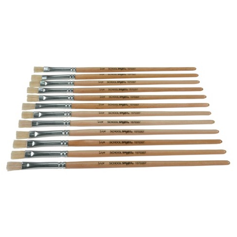Paint Brush Set of 14 Short-Handle Brushes, Excellent Variety of