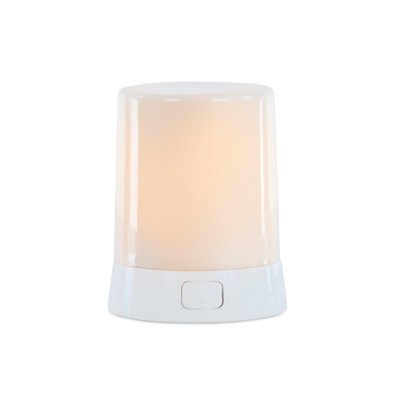 FIA Flame LED Designer Candle – 3"H Orange Glow Flameless Candle with Timer, Remote & USB Charging by Melrose