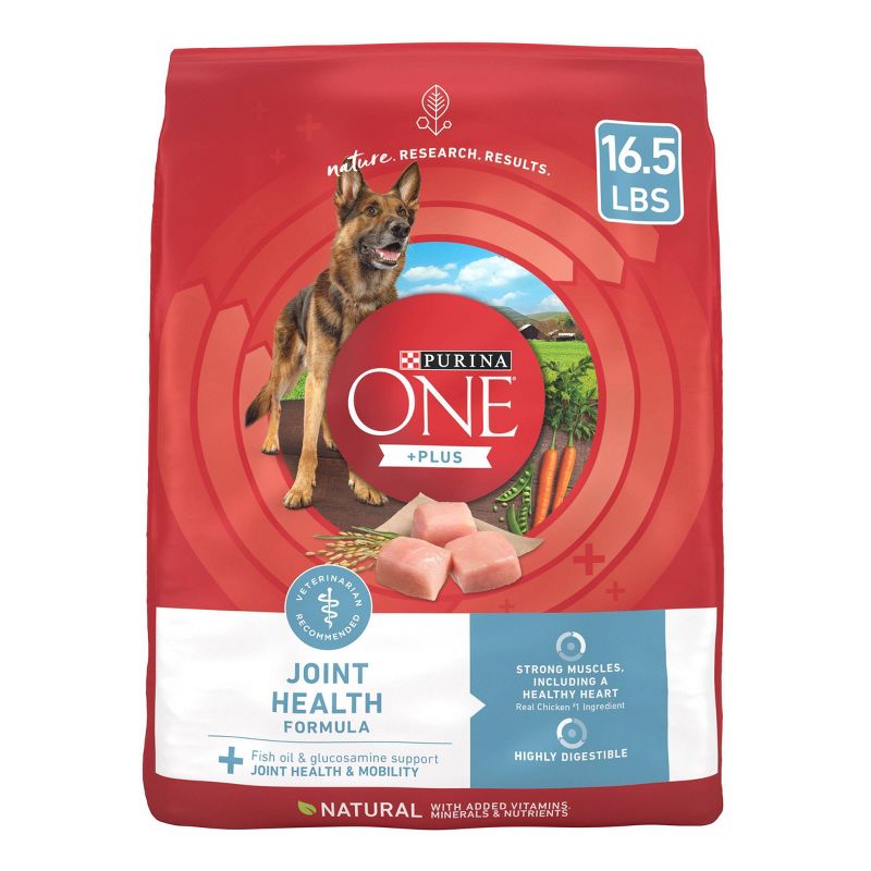 Purina ONE +Plus Joint Health Natural Chicken Flavor Dry Dog Food - 16.5lbs, 1 of 9