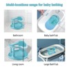 Angel Sar Baby Bath Seat, 360° Wrap-Around Shower Chair with Suction Cups, Non-Slip Bathtub Seat for Infants 6 Months & Up, Cyan - 3 of 4