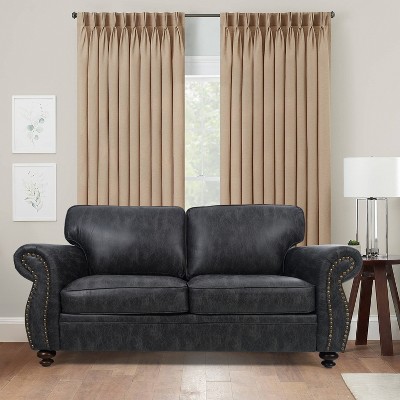 Mid-Century Vintage Loveseat with Rivet Design