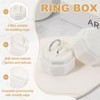 Unique Bargains Velvet Octagon Wedding Proposal Engagement 2 Slot Jewelry Storage Ring Box - 3 of 4