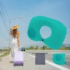 Unique Bargains Inflatable Travel Pillow Press to Inflate for Airplane Train Office - 2 of 4