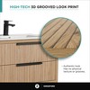 Kingsford Grooved-Look Bathroom Vanity in Bright Oak with White Ceramic Sink - 3 of 4