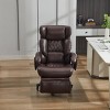Big and Tall Executive Office Chair,Brown PU Leather Reclining Desk Chair with Footrest, Massager, Swivel Computer Chair for Home or Office-Cuddlewood - 2 of 4