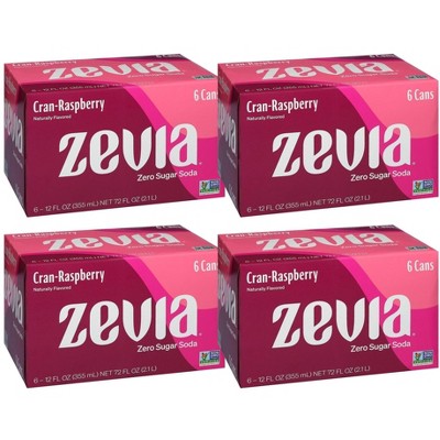 Zevia Cran-Raspberry Zero Sugar Soda - Case of 4/6/12 fz