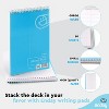 Steno Pads Spiral 6 x 9 inches, Gregg Rule White Paper, 80 Sheets Steno Notebook for writing in Pink, Purple, Green, Blue, Red, Grey, Color May Vary - 3 of 4