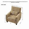 CAVINAS Modern Accent Chair,Two-Tone Striped Upholstered Armchair with Nailhead Trim,Solid Wood Frame,Sofa Lounge Chair for Living Room,Office - 3 of 4