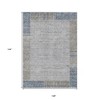 Taupe Beige And Blue Geometric Washable Indoor Outdoor Area Rug - 3 of 4