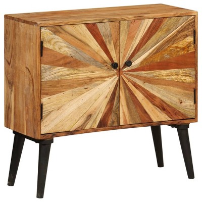 vidaXL Sideboard Solid Mango Wood 33.5 inches x11.8 inches x29.5 inches
