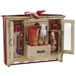 Freida & Joe  French Vanilla Fragrance Spa & Skin Care Collection in Natural Wood Curio Bath & Body Gift Set
