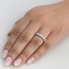 Pompeii3 1ct Diamond Wedding  Anniversary Ring 14K White Gold - 4 of 4