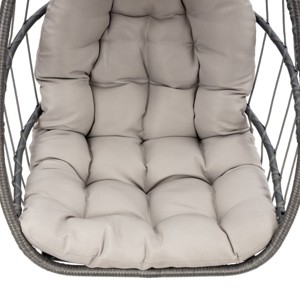 Nestfair 3.6ft Wicker Outdoor Hammock Chair Gray - 1 of 4