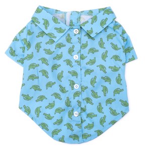 The Worthy Dog Al the Gator Button-Up-Look Pet Shirt - 1 of 3