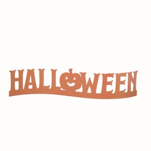 Transpac Metal 24.5 in. Orange Halloween Glitz Sign - 1 of 2