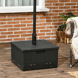 CAVINAS 3-in-1 Outdoor Umbrella Stand and Patio Side Table,Convertible Coffee Table with Wheels,Outdoor End Table with Drainage Holes - 1 of 4