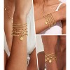 adoyi Gold Bracelets for Women Waterproof, 14K Gold Plated Beaded Strand Bead Ball Bracelets stack - 4 of 4