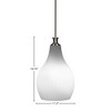 Toltec Lighting Carina 1 - Light Pendant in  Brushed Nickel with 12.25" Opal Frosted Shade - 2 of 2
