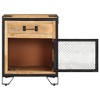 vidaXL Bedside Cabinet 16.9"x11.8"x20.1" Solid Rough Mango Wood - 4 of 4