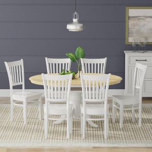 Glenwillow Home Oval Butterfly Leaf Dining Table + Spindle Back Dining Chairs Dining Set - 1 of 4